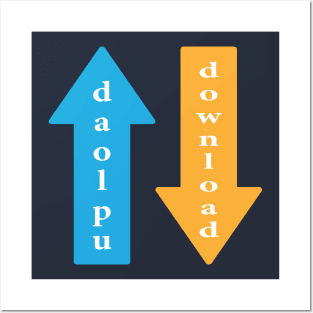 Upload Download icon or symbol Posters and Art